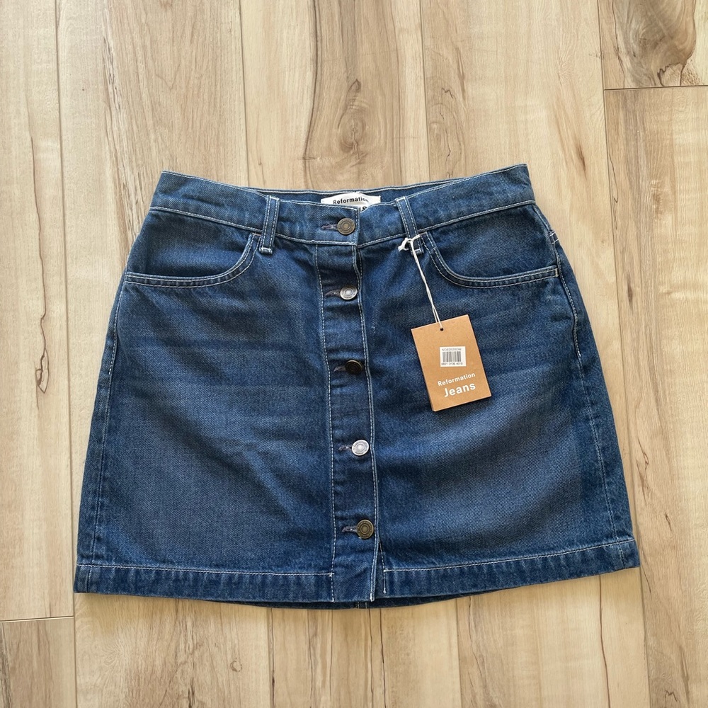 Reformation | Denim Button Up Candace Skirt